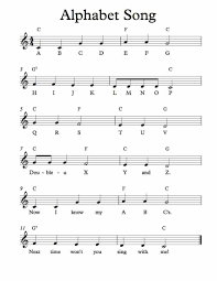 Free Lead Sheet Alphabet Song Easy Piano Sheet Music Clarinet Sheet Music Free Sheet Music