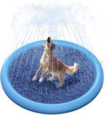 Amazon Com Peteast Splash Sprinkler Pad For Dogs Kids Dog Bath Pool Thickened Durable Bathing Tub Pet Summer Outdoor Water Toys Dog Pool Outdoor Tub Dog Bath