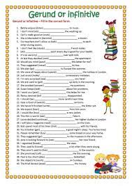 Gerund Or Infinitive Worksheet Free Esl Printable Worksheets Made By Teachers Teaching English Grammar English Language Teaching English Grammar Worksheets