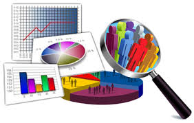 Imagen con graficas y personas realizando análisis aparecen tablas y graficas estadísticas 