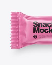 Snack Bar Mockup In Flow Pack Mockups On Yellow Images Object Mockups