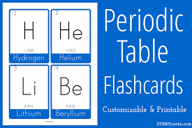 Periodic Table Flash Cards Printable Printable Flash Cards Flashcards Flashcards For Kids