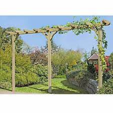holz pergola torbogen rankhilfe rosenbogen blumenbogen ca 450 cm mit pfosten 9x9 ebay holzpergola pergola holz pergola