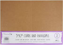 4.5 out of 5 stars. Dovecraft Dcbs201 Essentials Cards Envelope Blanks 240 Gsm 100gsm Envelopes 5 X7 Kraft Pack Of 50 For Card Making Diy Party Papercraft Home Decor Acid Free Brown 5 X 7 Amazon Co Uk Home Kitchen