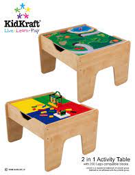 The table will fit in any room of the house kidkraft's bold, colorful toys and practical children's furniture are great for play time, education, and as heirloom pieces. Kidkraft 2 In 1 Activity Table Lego Compatible
