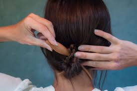 The red hair has to be the most beautiful hair colour in history! How To Use A Hair Stick Hair Sticks Hair Forks Tutorial