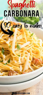 A Classic Pasta Dish Using Simple Ingredients Like A Sauce Made Silky And Rich By Using Eggs B In 2020 Easy Pasta Recipes Cooked Pasta Recipes Favorite Pasta Recipes