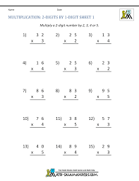 Times tables of 2 to 5. Multiplication Table Worksheets Grade 3 Worksheet Template Tips And Reviews