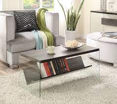 A coffee table is the focus of any living room furniture layout and creates the perfect spot for entertaining. Convenience Concepts Soho Coffee Table Weathered Grey Walmart Com Walmart Com