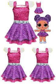 Sale Girls Dresses L O L Surprise Doll Party Dress Girl S 3 Styles Toddler Little Girls Costumes Kids Confetti Ballerina Girl Lol Birthday Party Little Girl Costumes Kids Dress Girls Party Dress