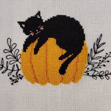 Modern cat cross stitch patterns. Craft Supplies Tools Blueprints How To Goth Cross Stitch Animal Needlepoint Pattern Cute Cross Stitch Pdf Modern Cat Cross Stitch Pattern Sphynx Cat