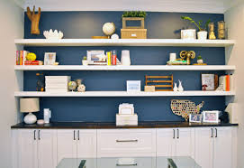 White floating shelves wall mounted, large golden and white shelves for wall, wood storage shelf for living room, bedroom, bathroom, kitchen, office by amada 4.6 out of 5 stars 33 $33.99 $ 33. How I Built Wall To Wall Floating Shelves By Myself For 200 Home Office Decor Floating Shelves Home Office Shelves