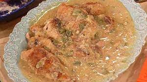 This recipe came from paula deen who has a cooking show on the food network. Paula Deen S Smothered Chicken Rachael Ray Show
