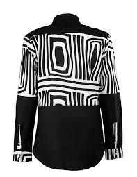 Black And White African Print Shirt Asante Half Body Print Shirt Black And White Shirt African Men Fashion Black And White Man