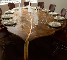 Beautiful Leaf Shaped Table Unique Dining Tables Natural Home Decor Solid Wood Furniture Design