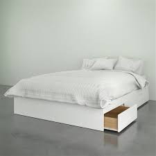 This full size metal canopy bed frame. Nexera White 3 Drawer 76 In X 56 In Full Size Bed 375403 Rona