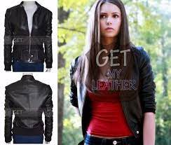 The Classy Elena Gilbert Leather Jackets Is At Getmyleather Shop Plus Free Shipping And Free Gifts Offers Also Brown Leather Jacket Leather Jacket Jackets