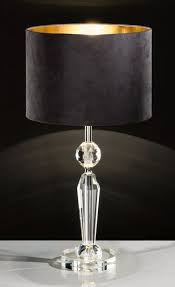 Black And Gold Lampshades Uk Eglo Pasiano Crystal Table Lamp With Black And Gold Lampshade 94083 Eglo Lighting Table Lamp Crystal Table Lamps Lamp