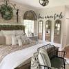 Soft elegantly patterned bedding is key to a vintage farmhouse bedroom. 1