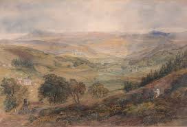 Cox's work as a whole may be said to show three broadly marked and distinctive manners. Solitary Artist Painting In A Landscape Painting By David Cox