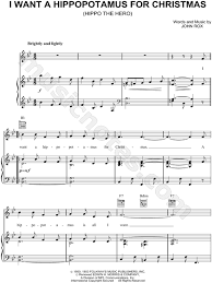Gayla Peevey I Want A Hippopotamus For Christmas Sheet Music In Bb Major Transposable Download Print Christmas Sheet Music Sheet Music Hippopotamus For Christmas