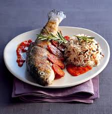 Truites Braisees Au Chorizo Recette Recette Truite Cuisine Poisson Plat