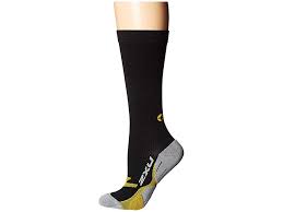 2xu Flight Compression Socks Black Yellow Women S Knee High Socks Shoes Take Flight In The Womens Knee High Socks Womens Compression Socks Compression Socks