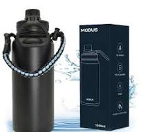 Garrafa Térmica de Água Parede Dupla Aço Inox 1L Café Suco Água Camping  Academia Passeio Caminhada