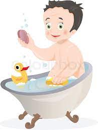 Limited time sale easy return. Happy Cartoon Baby Kid Having Bath In Stock Vector Colourbox