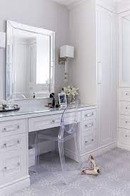 Built In Dressing Table With A Lucite Vanity Chair In This Design By The Very Talented Tara Fingold Built In Dressing Table Dressing Room Decor Built In Vanity