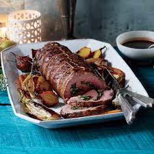 This recipe makes the best beef tenderloin in the oven and is super flavorful and tender. Spinach Mushroom Stuffed Beef Tenderloin Truffled Wine Sauce Recipe Myrecipes