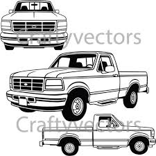 Ford F150 Xlt 1995 Eddie Bauer Vector Etsy In 2021 Ford F150 Xlt Ford F150 1995 Ford F150