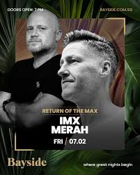 February at Bayside—stacked with fire sets. 🔥 From the return of DJs  @i_m_x and Merah (@nigelfbrown) to some magic