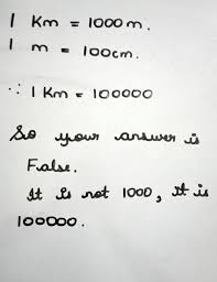 In most of the world, it is the most common unit for measuring distance between places….convert 100 meters to kilometers. 1000 Centimetres Make One Kilometre True Or False Brainly In