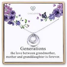 4.4 out of 5 stars. Buy Chiclove Generations Necklace 3 Generations 3 Circle Necklace Grandma Necklace Interlocking Circles For Grandma Grandma Gift Online In Indonesia B07j4frbs7
