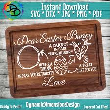 Download Dear Easter Bunny Tray Svg Carrot For Easter Bunny Carrots For Bunny By Dynamic Dimensions Thehungryjpeg Com