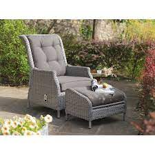 Kettler Classic Recliner Footstool Whitewash Garden Furniture Sets Kettler Garden Furniture Garden Furniture