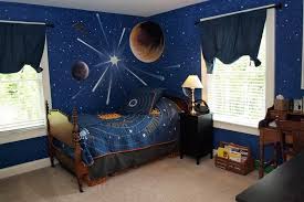 Space shuttle shaped bunk bed This Bedroom Is Out Of This World With Stars And Planets Space Themed Bedroom Bedroom Themes Space Kids Room