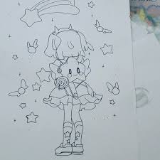 Star Girl Drawing Anime Manga Dibujos