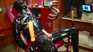 Chnese boy worn full latex suit been tied and edged - ThisVid.com