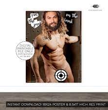 Pin the Junk on the Hunk Jason Momoa Pin the Tail Game - Etsy