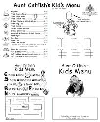 Menus Aunt Catfish On The River