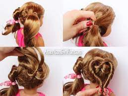 Doll Hairstyle Valentine S Day Heart Pigtails Americangirlfan American Girl Doll Hairstyles American Girl Hairstyles Doll Hair