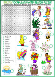 There is a high chance that you are stuck on a specific crossword clue and looking for help. Spring Esl Vocabulary Worksheets