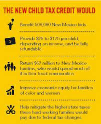 The child tax credit was originally enacted to help working families offset the cost of raising children. A New Child Tax Credit Would Put Us On The Road To A Stronger New Mexico New Mexico Voices For Children