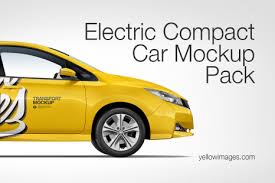 Compact Car Mockup Pack In Handpicked Sets Of Vehicles On Yellow Images Creative Store