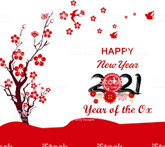Happy Chinese New Year 2021 Year Of The Ox Flower And Asian Elements Happy Chinese New Year Happy New Year Fireworks Happy New Year Images