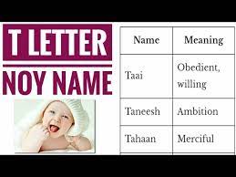 Check out our guide to picking a spanish baby name. T Letter Baby Boy Name Boy Name Starting With T Letter Youtube