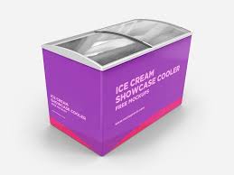 Ice Cream Showcase Cooler Mockup On Behance