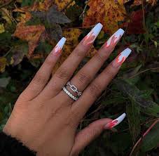 Neon Ideas Beauty And Flames Image 6812423 On Favim Com Acrylic nails with coffin shape.